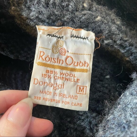 Roisin Dubh Wool Chenille Button Down Sweater Cardigan - Picture 5 of 5
